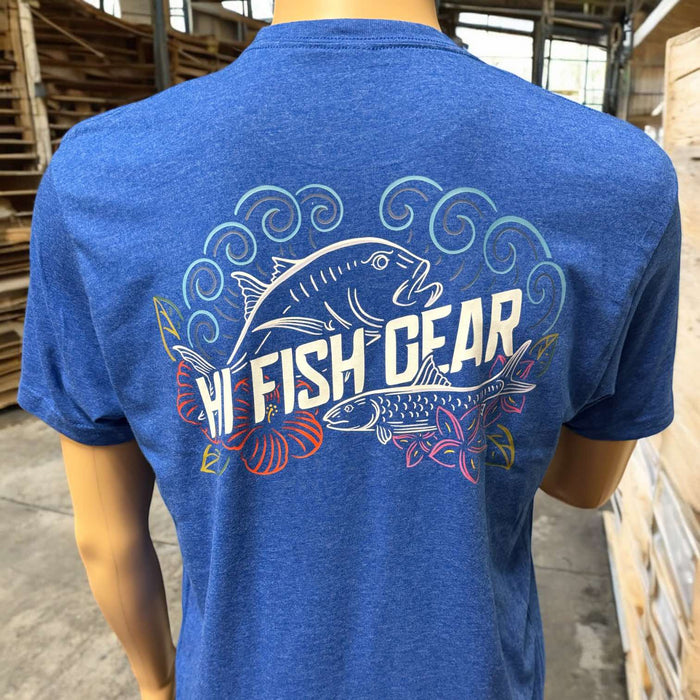 Fish & Flowers (2023) - HiFishGear Work Shirt Re-Release (Heather Blue)