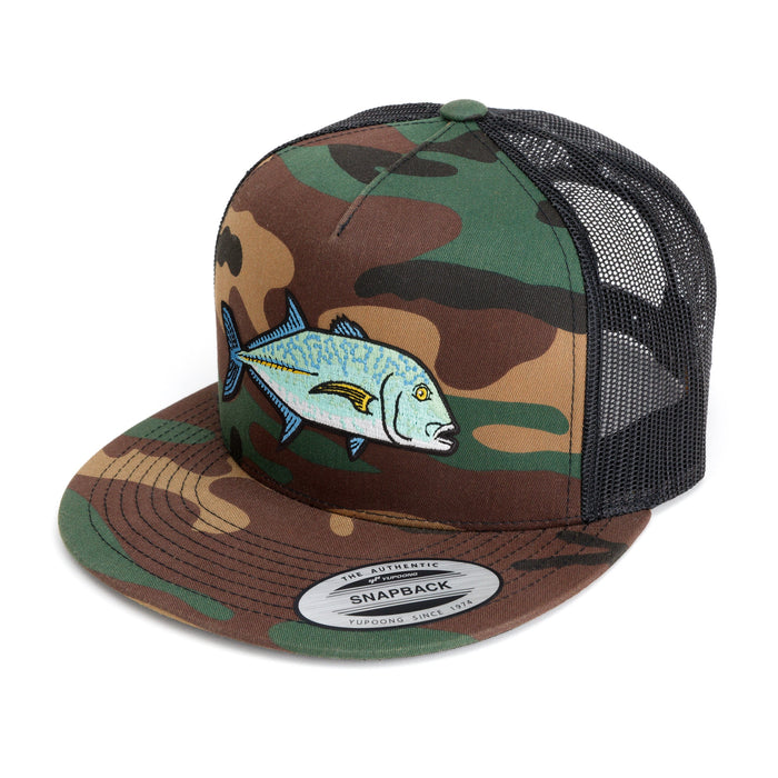 HFG - Omilu (Bluefin Trevally) Camo Black Flatbill Snapback