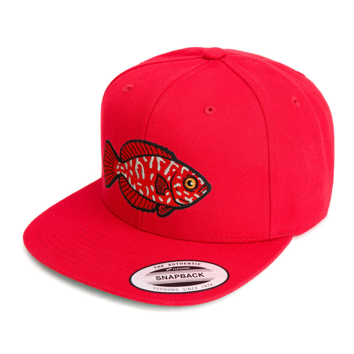 HFG - ‘Āweoweo (Hawaiian Bigeye) Red Snapback Flatbill Hat