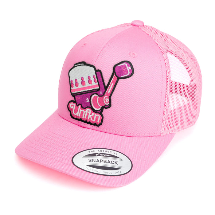 HFG - UNFKN Pink - Pink Classic Curved Bill Snapback Trucker Hat