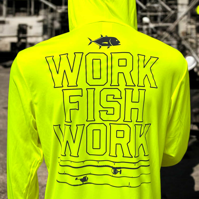 Work Fish Work Reflective UV Performance Shirt (Safety Green)