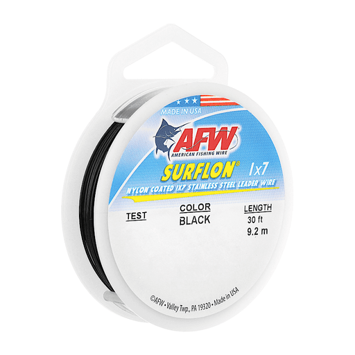 AFW E030BL06/3 Surflon Leaders Nylon Coated 1x7 Stainless Sleeve