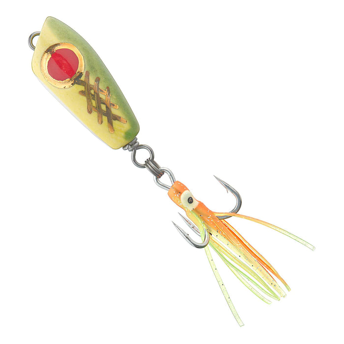 Mark White Lures Yellow/Green with Red Eye Surface Plug — HiFishGear
